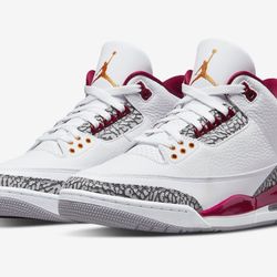 Size 7Y Jordan 3’s Cardinal Red-NIB