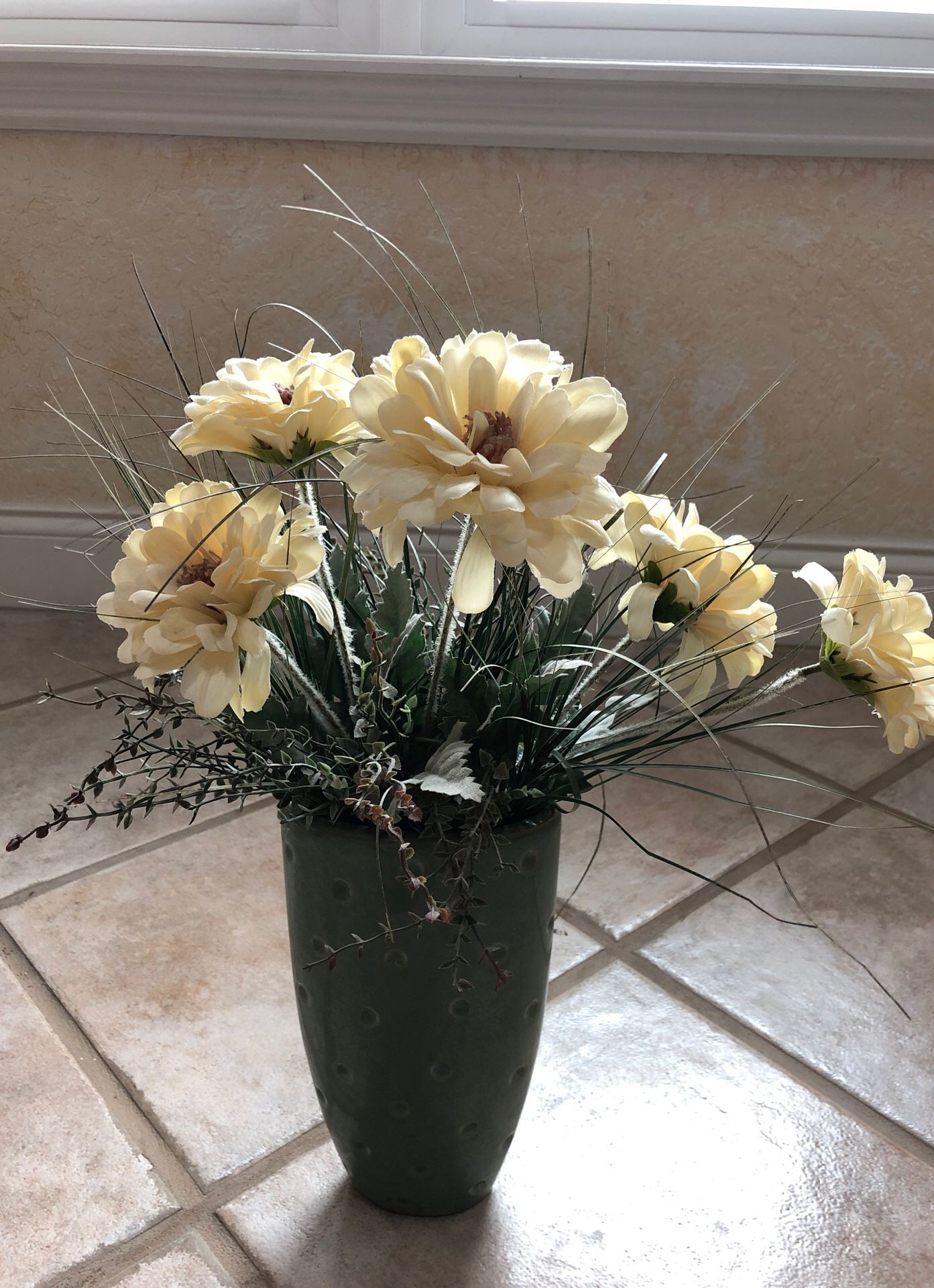 Faux flower with vase