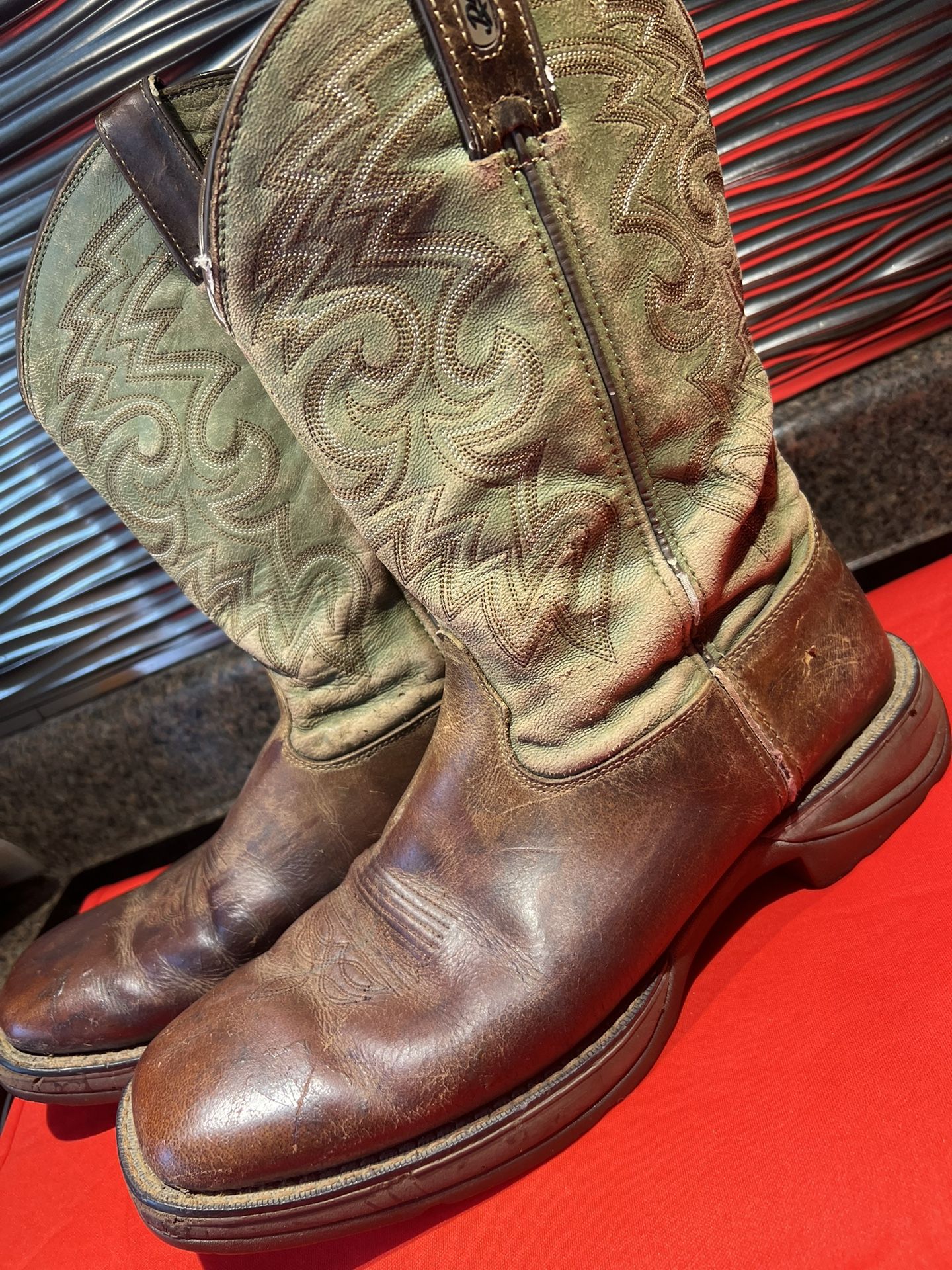 Durango Western Boots, "Rebel",13 D, 12 inch boot, plenty of miles left in this pair, $98