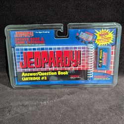 Vintage 1995 Tiger Electronics Jeopardy! Expansion Cartridge #3 & Answer Book - New/Sealed