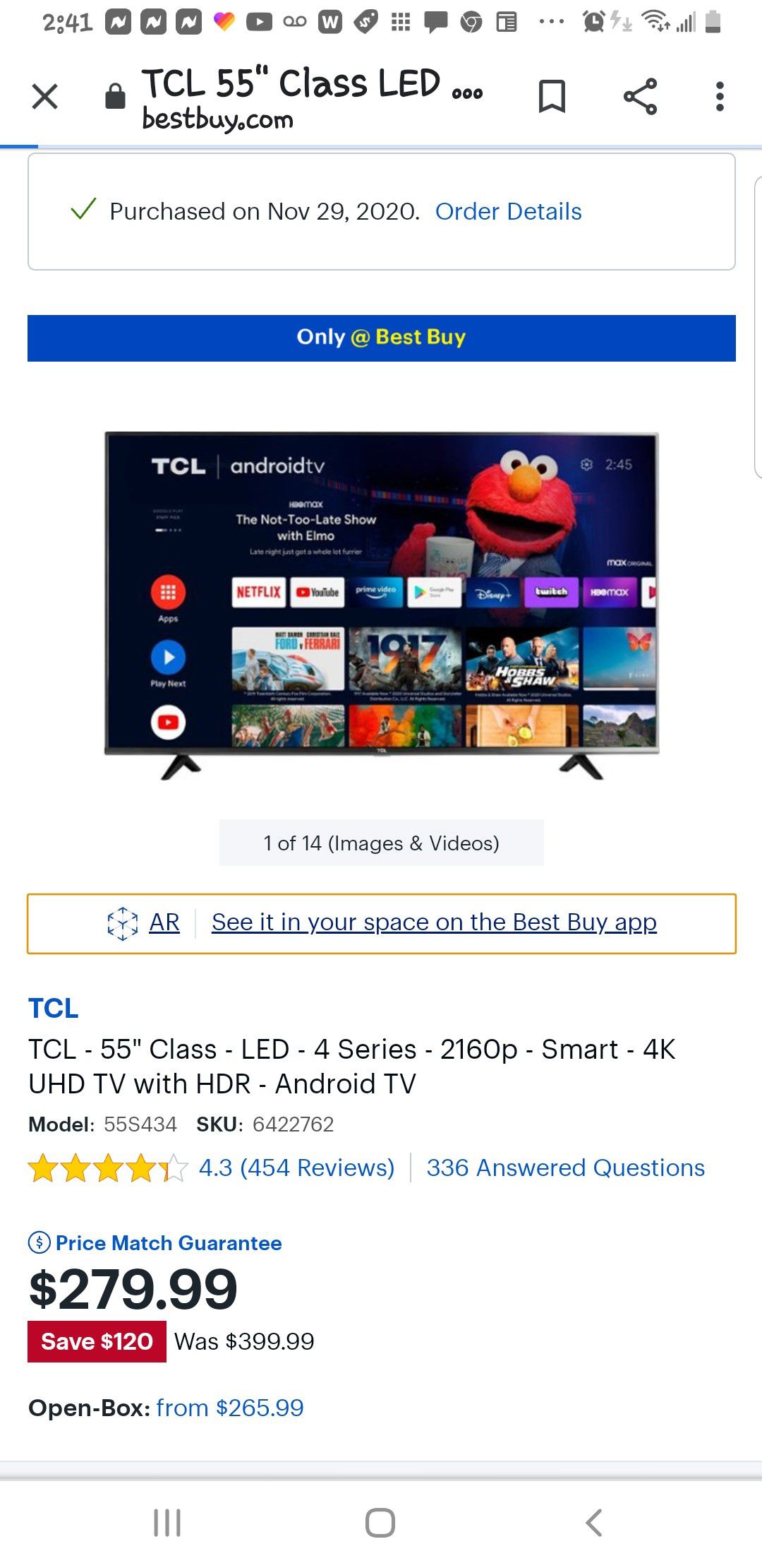 Brand new tcl 55"