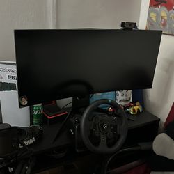 Alienware Curved Monitor / Logitech Wheel And Peddle. Ps5  
