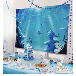 Under The Sea Decoration Party Ocean Backdrop for Party Decoration- Blue Ocean 