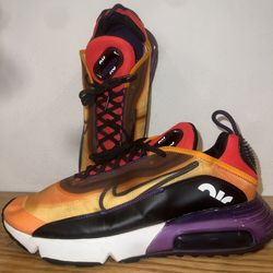Nike Air Max 2090 Mens Size 13 Orange Purple Red Athletic Running Shoes Sneakers