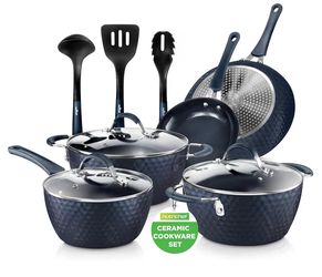 NutriChef 11 Piece Pots and Pans Set