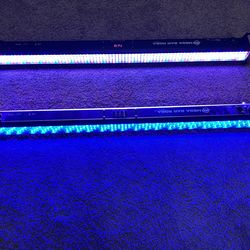 Two ADJ MEGA BAR RGBA LED Light, Multicolor, 32 channel DMX