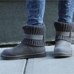 Authentic Ugg Cambridge Boots in Metallic Grey US8 women’s