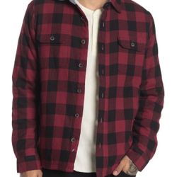 NEW Taylor Vintage Jacket Fur Lined Button Front Plaid Shacket Men’s Sz Large NWT