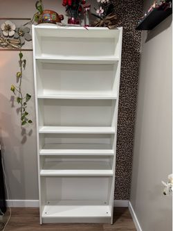 White bookshelf