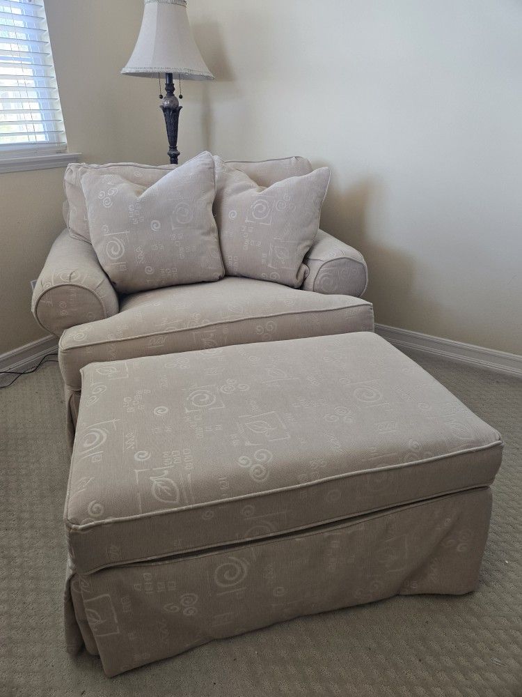 Oversized Chair and Ottoman