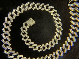 Iced out Hip Hop costume Jewelry Silver plated