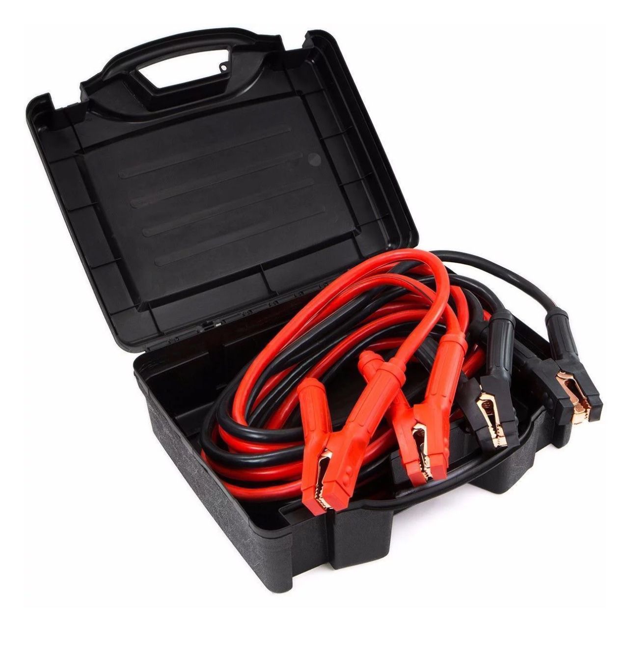 Stark 25ft Emergency Jumper Cables Auto Battery 0-Gauge Booster Camp for Cars Trucks SUV Van with Carrying Case