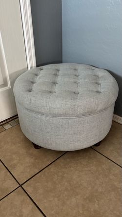 Small gray ottoman