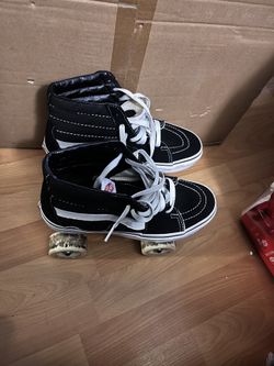 Vans Sk8-Hi Quad Roller Skates – Sure-Grip Super X Plates, 101A Wheels Size 6.5 Men / 8 Women