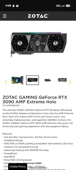 ZOTAC RTX 3090 AMP EXTREME HOLO 24GB GDDR6X