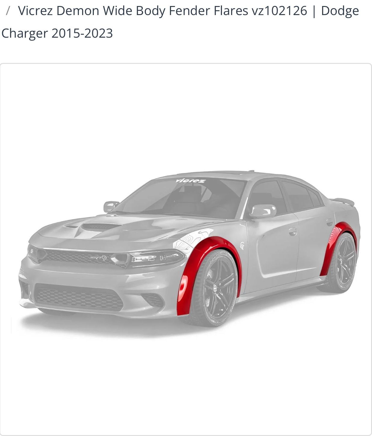 Vicrez Demon Wide Body Fender Flares