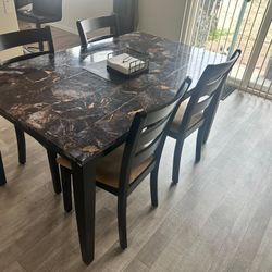 Dinner Table With Six Chairs