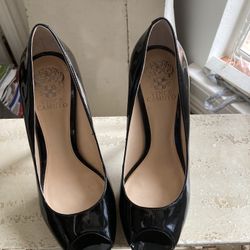 Gorgeous Black Lack Peep Toe Stiletto Heels NEW