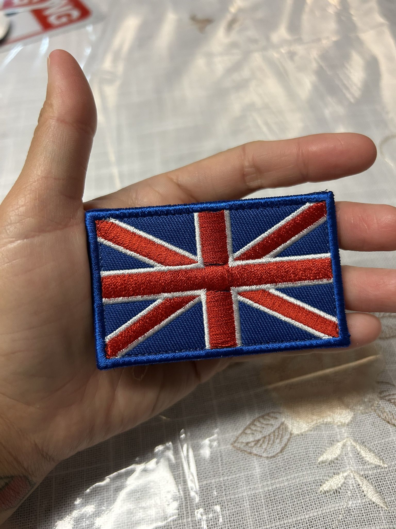 UK British Flag Patch - Hook & Loop Backing - United Kingdom England