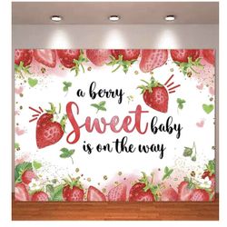 Baby Shower Banner Strawberries 