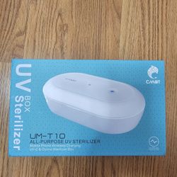 UM-T10 ALL PURPOSE UV STERILIZER MOBILE PHONE WIRELESS CHARGING UV-C & OZONE BOX