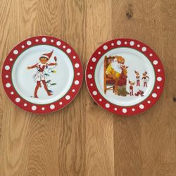 Elf On The Shelf Ceramic Plate Set 9” Pottery Barn