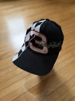 Vintage 90s NASCAR Dale Earnhardt #3 Nascar Hat Chase Checkerboard Flag Sz. OS