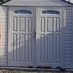 RUBBERMAID 7X7 PLASTIC SHED DISMANTLED CAN DELIVER 