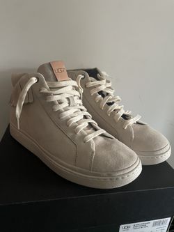 UGG Mens "Cali" Fringe Ivory Suede High Top