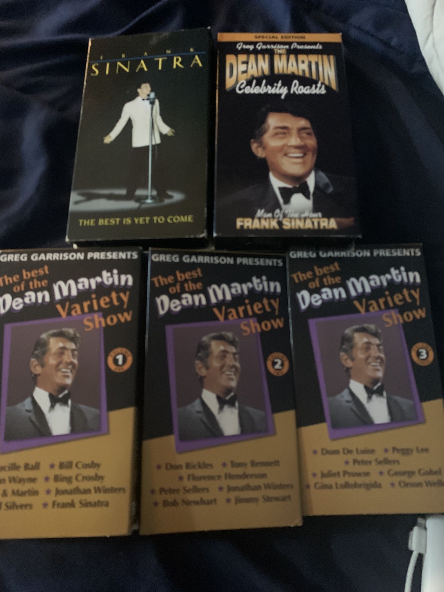 Dean Martin Vol 1-3 And Two Frank Sinatra Specials VHS Tapes Good Conditions 