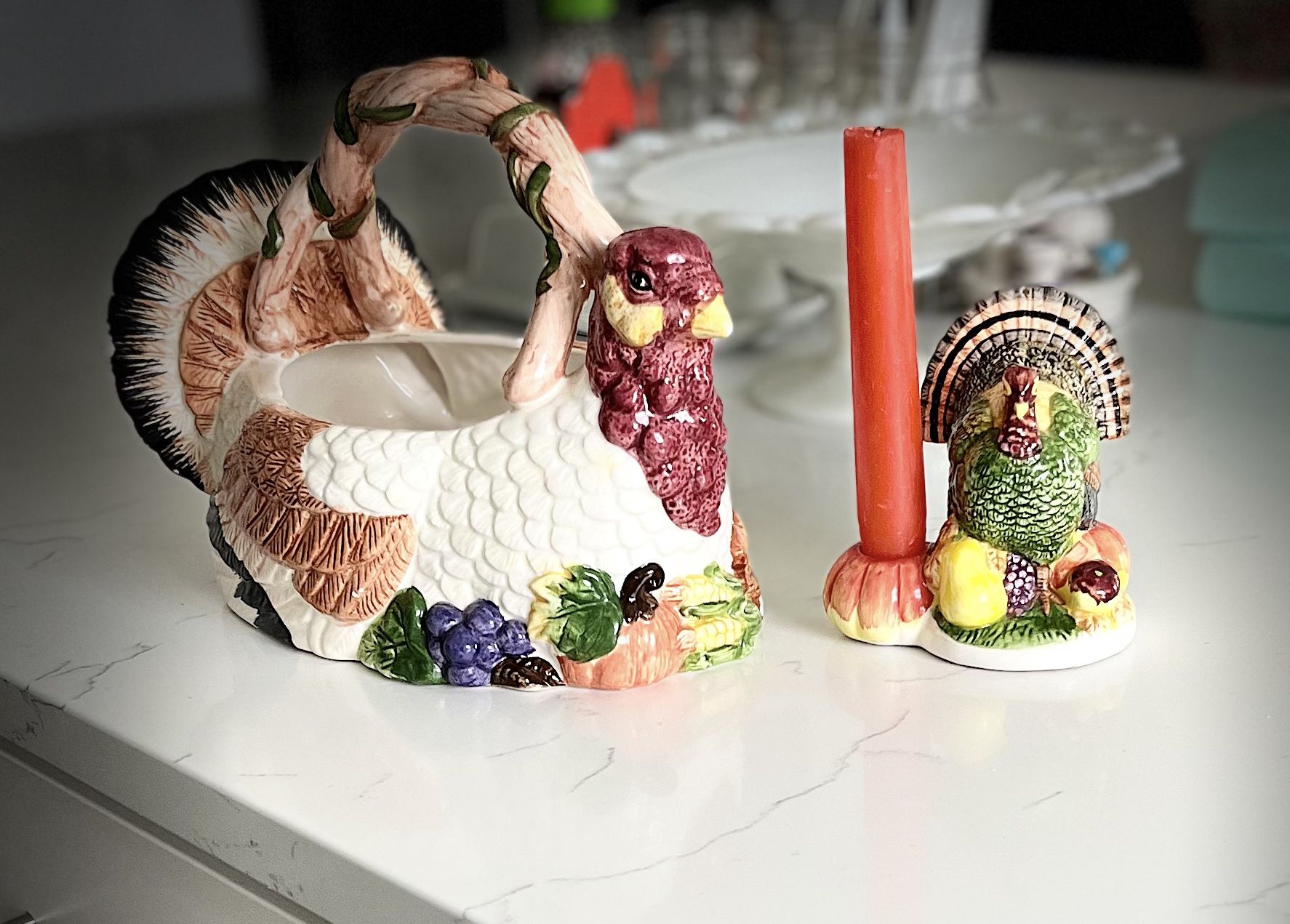 Turkey Bread Bowl & Candle Holder