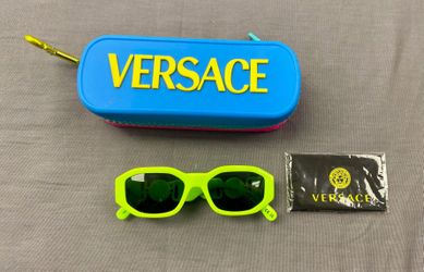 Kids Versace Neon Green Sunglasses VK 4429U Medusa Logo w/ Case & Pouch