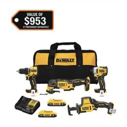 DEWALT ATOMIC 20-Volt Lithium-Ion Cordless Brushless Combo Kit (4-Tool) with (2) 2.0Ah Batteries, Charger and Bag