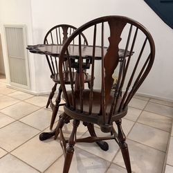 Solid Wood Vintage Dining Set – Table + 2 Chairs