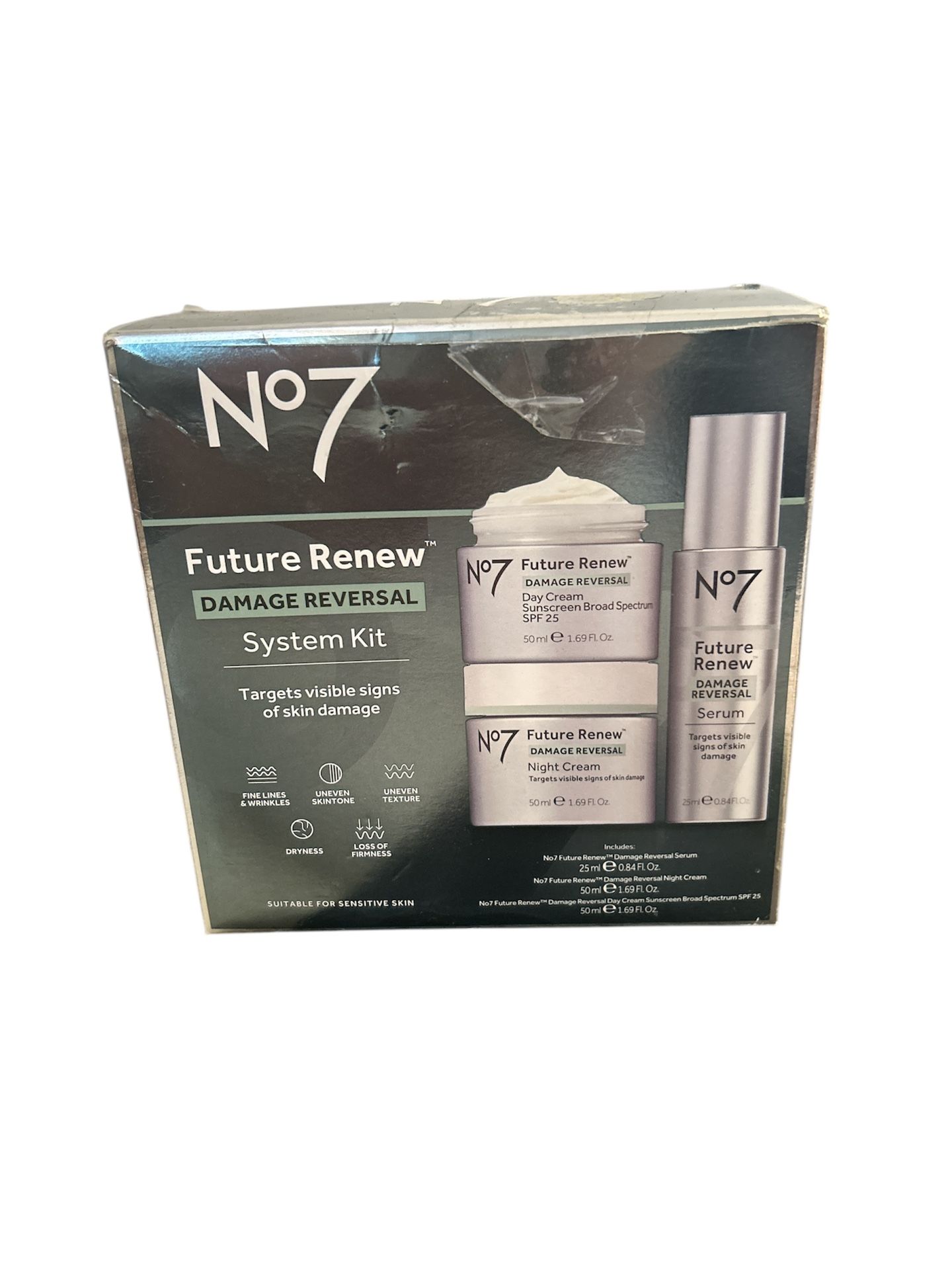 No7 Future renew Damage Reversal System Kit Daycream Nightcream Serum