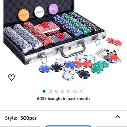 Brand New Poker Table W Cover And Brand New Poker Chip Set