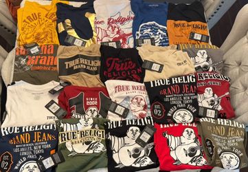Mens L and Xl True Religion shirts