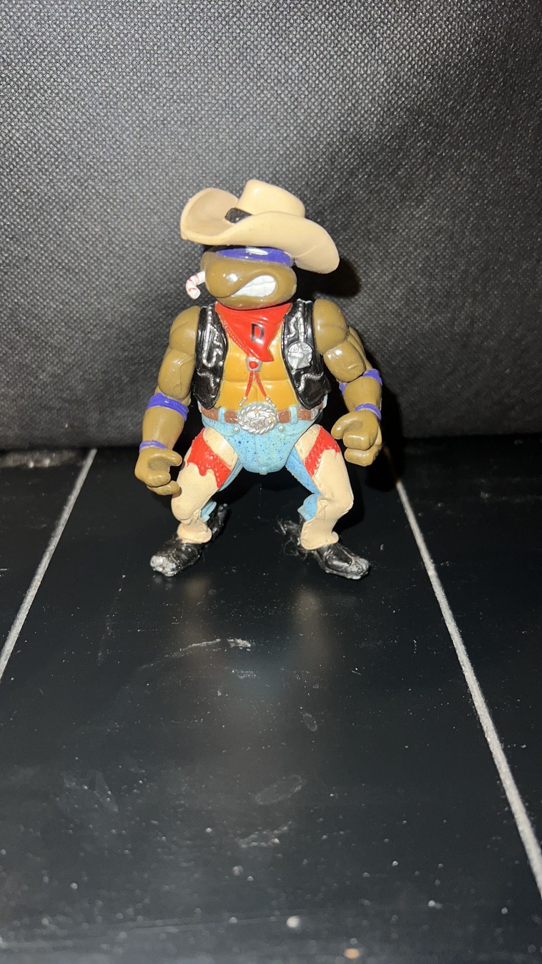 Vintage TMNT Cowboy Don Teenage Mutant Ninja Turtle Donatello Action Figure 1992