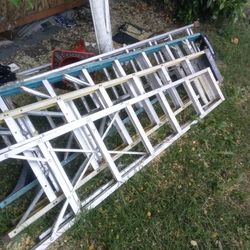 4 Ladders  3 Step Ladders And 1 Extension $100