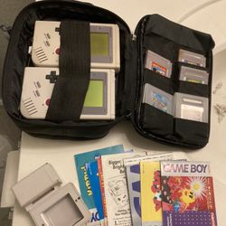 Nintendo Game Boy DMG-01 Original Grey Tested Working Handheld System Bundle 