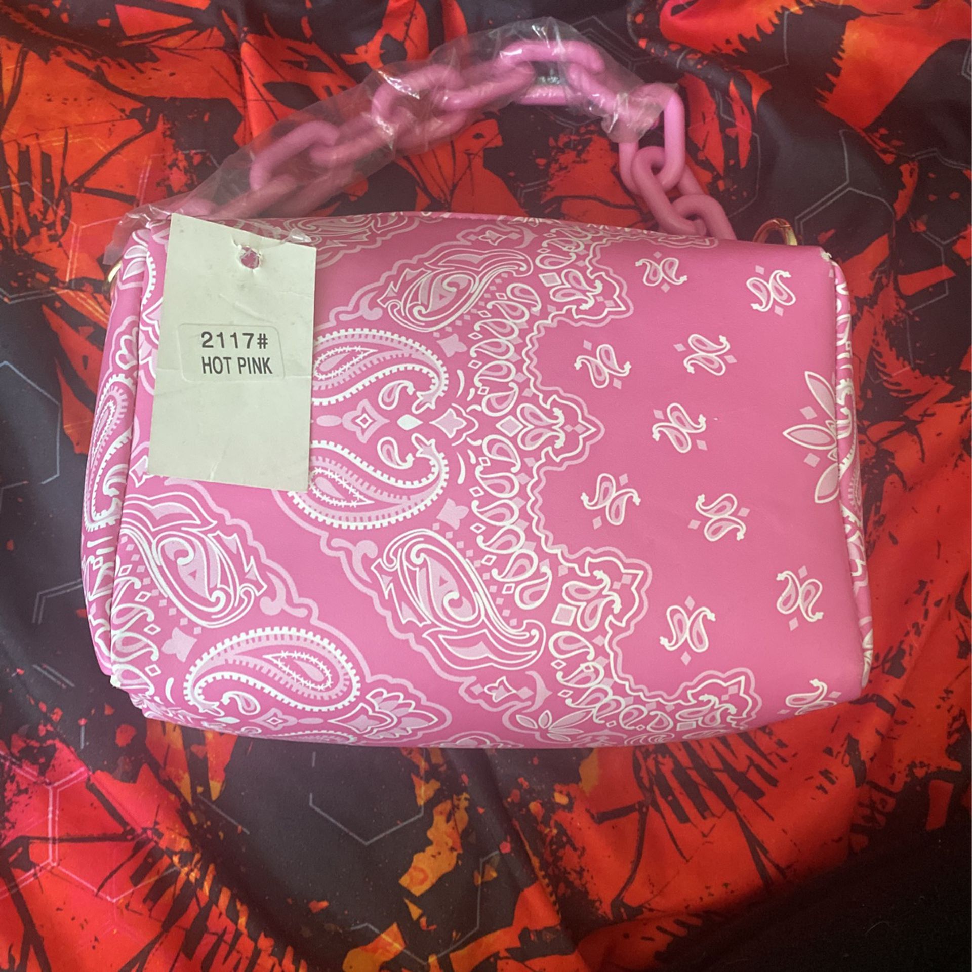 Hot Pink Bandanna Bag 
