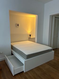 IKEA MALM Full Bed Frame w/ 2 Storage Drawers
