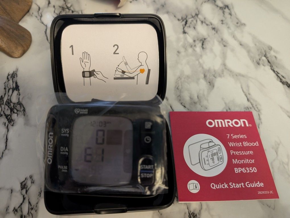Brand new never used Omron 7 Series Wireless Wrist Blood Pressure Monitor, Black
