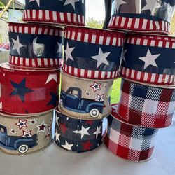 Patriotic Wired Ribbon Bundle From Michael’s 