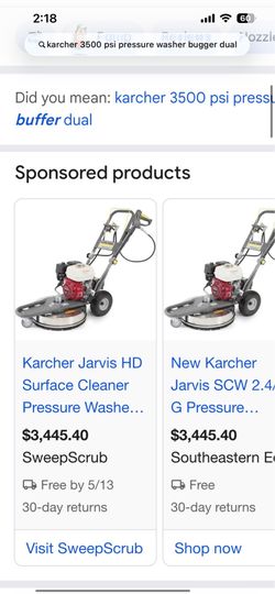 Pressure washer buffer  Honda