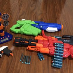 Nerf Guns And Water Gun