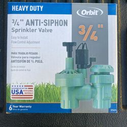 Heavy Duty 3/4 “ Anti- Siphon Sprikler Valve ( Brand New)