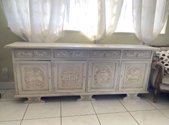 Buffet Table, Wood Cabinet