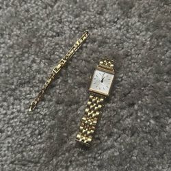 All Gold Bracelet And Demi Watch 