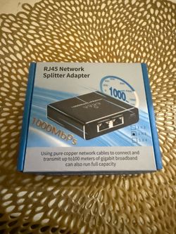 RJ45 Network Splitter Adapter 1000Mbps